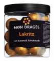 Liquorice with caramel chocolate, Lakritz in Karamellschokolade, MØn Dragee - 150 g - Stück