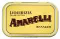 Liquirizia lattina gialla, pure in large pieces, licorice pastilles, yellow can, Amarelli - 12 x 40 g - display
