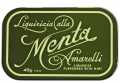 Liquorice pastilles with mint dark green tin, Liquirizia alla Menta - Green, Amarelli - 12 x 40 g - display