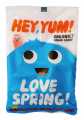 Love Spring, organiczne, gumy owocowe, organiczne, Hej Mniam! - 10x100g - wyswietlacz