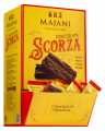 Scorza Cioccolata Fondente 60%, chocolat fin extra noir, présentoir, Majani - 700g - écran