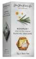 Rosemary & Extra Virgin Olive Oil Crackers, Cracker für Käse mit Rosmarin & Olivenöl, The Fine Cheese Company - 125 g - Packung