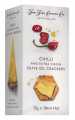 Chilli & Extra Virgin Olive Oil Crackers, Cracker für Käse mit Chili & Olivenöl, The Fine Cheese Company - 125 g - Packung