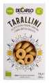 Tarallini, organiczne, Tarallini z oliwa z oliwek z pierwszego tloczenia, organiczne, De Carlo - 250 gr - Pakiet