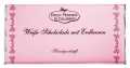 Cioccolato bianco alla fragola, white chocolate with strawberry, Dolci Pensieri - 100 g - blackboard