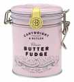 Zachte karamel met boter, roze doos, boter fudge, nam tin, Cartwright en Butler - 175 g - stopcontact