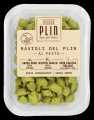 Ravioli Plin al Pesto, Frische Eiernudeln mit Ricotta und Basilikum-Pesto, Pastificio Plin - 250 g - Packung