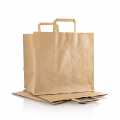 Carrying bag, paper, brown, 320 x 210 x 320 mm - 200 pcs - Cardboard