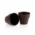 Schokoform Flower Pot Large, dunkel, 62x55mmm, dobla (18143) - 840 g, 28 Stück - Karton