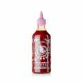 Chilisaus - Sriracha zonder MSG, zeer pittig, knijpfles, vliegende gans - 455ml - pe fles