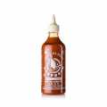 Chilisaus - Sriracha zonder MSG, pikant, met knoflook, knijpfles, vliegende gans - 455ml - pe fles