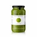 Pesto de basilic du jardin aux épices, avec basilic, pignons de pin, Grana Padano - 900 ml - Verre