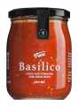 BASILICO - Sugo lavet af tomater og basilikum, tomatsauce med basilikum, Viani - 560 ml - Glas