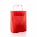 Paper bag -M-, red, 220x100x310mm - 1 pc - Loose