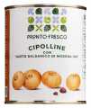 Cipolline all`Aceto balsamico di Modena IGP, borretane onions in balsamic vinegar, Greci, Prontofresco - 840 g - can
