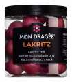 Liquorice with white caramel chocolate, liquorice in white caramel chocolate, MØn Dragee - 150g - piece