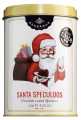 Santa Speculoos Tin, organic, Spekulatiusgebäck mit Schokolade, glutenfrei, Bio, Generous - 120 g - Dose