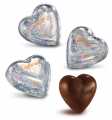 Cuoricini di cioccolato fondente, sfusi, dark chocolate hearts, small, loose, caffarel - 1,000 g - kg