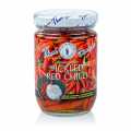 Chili Schoten, rot, klein, eingelegt - 200 g - Glas