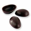 Chocolate egg half-shells, dark, large, 44x29mm, Läderach (Easter) - 1.571 kg, 462 pieces - karto