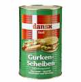 Cucumber slices, sweet and sour pickled, Dansk food - 4.3 kg - can