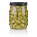 Green olives, with core, in Lake, Linos - 1.5 kg - Glass