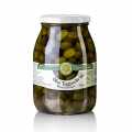 Olivenblanding, groenne og svarte Taggiasca-oliven, uthulet, i olje, Venturino - 950 g - Glass