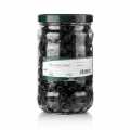 Schwarze Oliven, mit Kern, getrocknet, al Forno (aus dem Ofen) - 1,1 kg - Glas