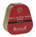 Bloc de foie d`oie, 3% truffe, foie gras, trapèze, rougie - 75 g - boîte