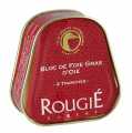Foie gras block, foie gras, trapeze, half preserve, rougie - 75 g - can