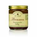 Miel de Manuka (arbre a the), Nouvelle-Zelande, fonce, liquide, fort a base de plantes Apiculture Feldt - 500g - Verre