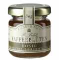 Coffee blossom honey, Mexico, dark, creamy, mildly fine aromatic, portion glass, Feldt beekeeping - 50 g - Glass