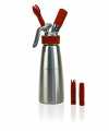 Espuma - Sproeier, Gourmet Whip Plus, compleet, mat roestvrij staal, 1 liter, rood - 1 st - karton