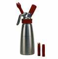 Espuma - Sprayer, Gourmet Whip Plus, complete, matt stainless steel, 500 ml, red - 1 pc - carton