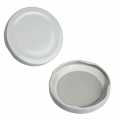 White lid for round and hexagonal glass, 58 mm, 191 ml - 1 pc - loose