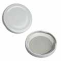 White lid for round glass, 66 mm, 212 ml - 1 pc - loose