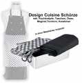Cooking apron, incl. Cooking buttons / bags / sen / magnet / torchon / carabiner - 1 pc - can