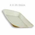 Plat d`un sol us de fulles de palmera, quadrat, 17 x 17cm, 100% compostable - 100 peces - Cartro