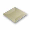 Reusable bamboo wooden plate, cream, dishwasher safe, 23 x 23 cm - 1 pc - loose