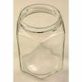 Glass, hexagonal, 287 ml, 63mm mouth, without lid - 1 pc - loose