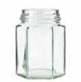 Glas, zeshoekig, 107 ml, 48 mm mond, zonder deksel - 1 st - los