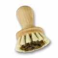 Pot scratcher, oiled beechwood, agave bristles, handmade - 1 piece - loose