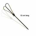 Bamboo skewers, with heart, black, 12 cm - 100 hours - bag