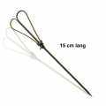 Bamboo skewers, with heart, black, 15 cm - 100 hours - bag