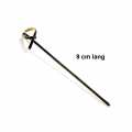 Bamboo skewers, with knot end, black, 9 cm - 250 h - bag