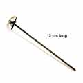 Bamboo skewers, with knot end, black, 12 cm - 250 h - bag