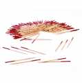 Wooden skewers, with red colored end, 9cm - 500 h - bag