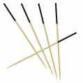 Wooden skewers - with black colored end, 9 cm - 500 St - Bag