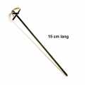Bamboo skewers, with knot end, black, 15 cm - 250 h - bag