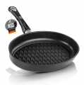 AMT Gastroguss, grill pan, oval, with BBQ diamond pattern 35x24cm - 1 pc - loose